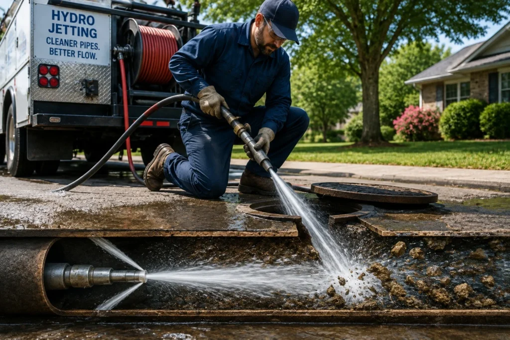 hydro jet pipe cleaning in hickory