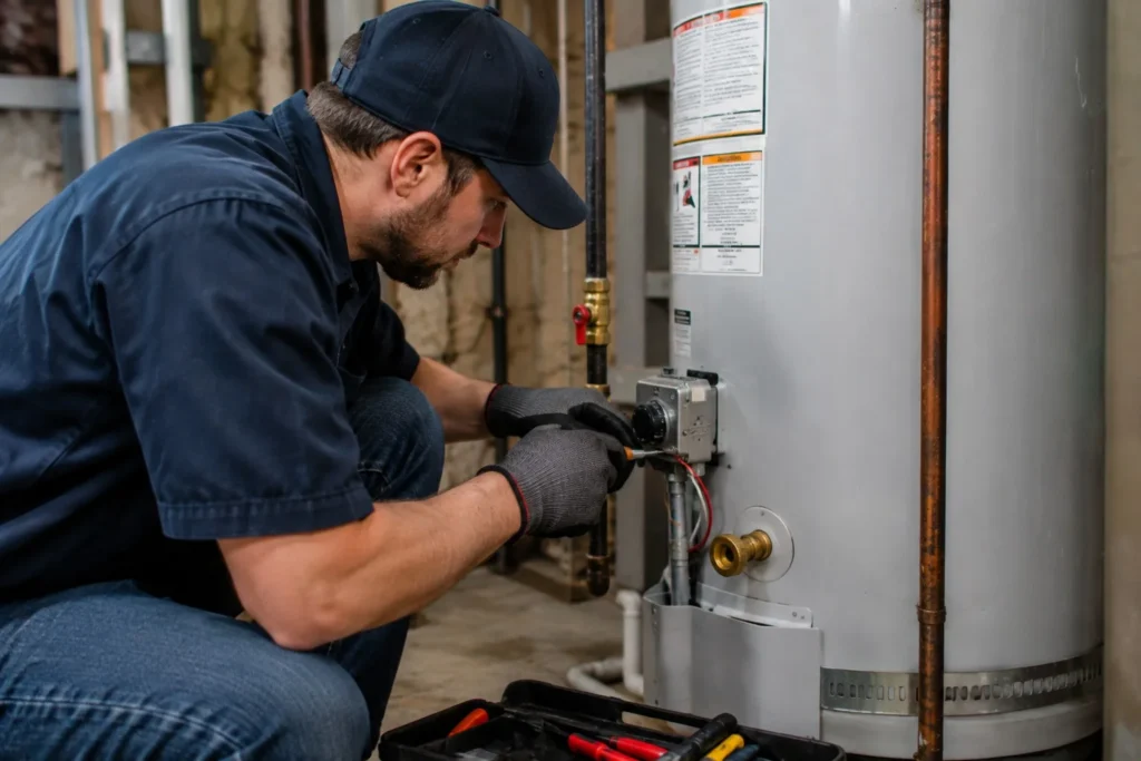 repairing and installation a water heater